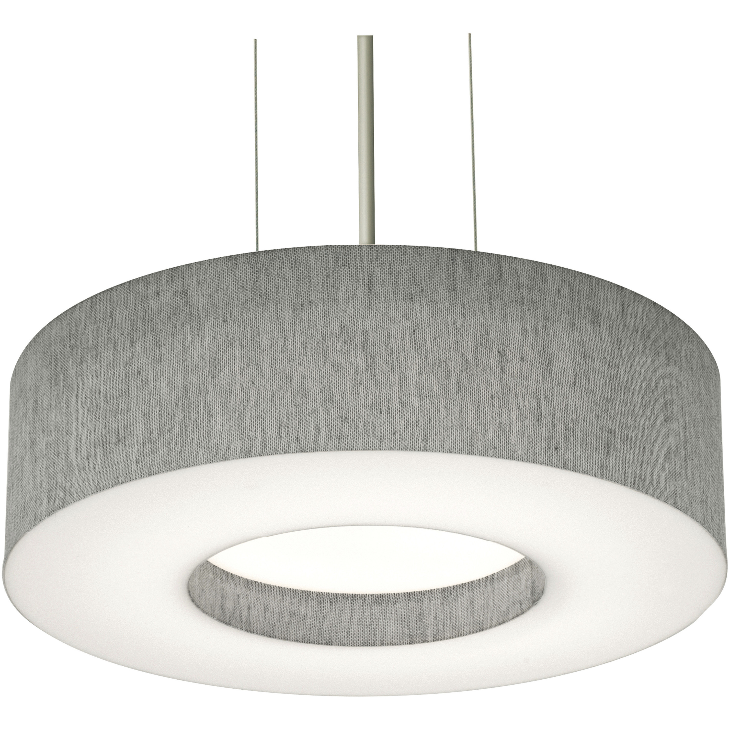 Montclair 2 Light 12.25 inch Satin Nickel Pendant Ceiling Light in Grey