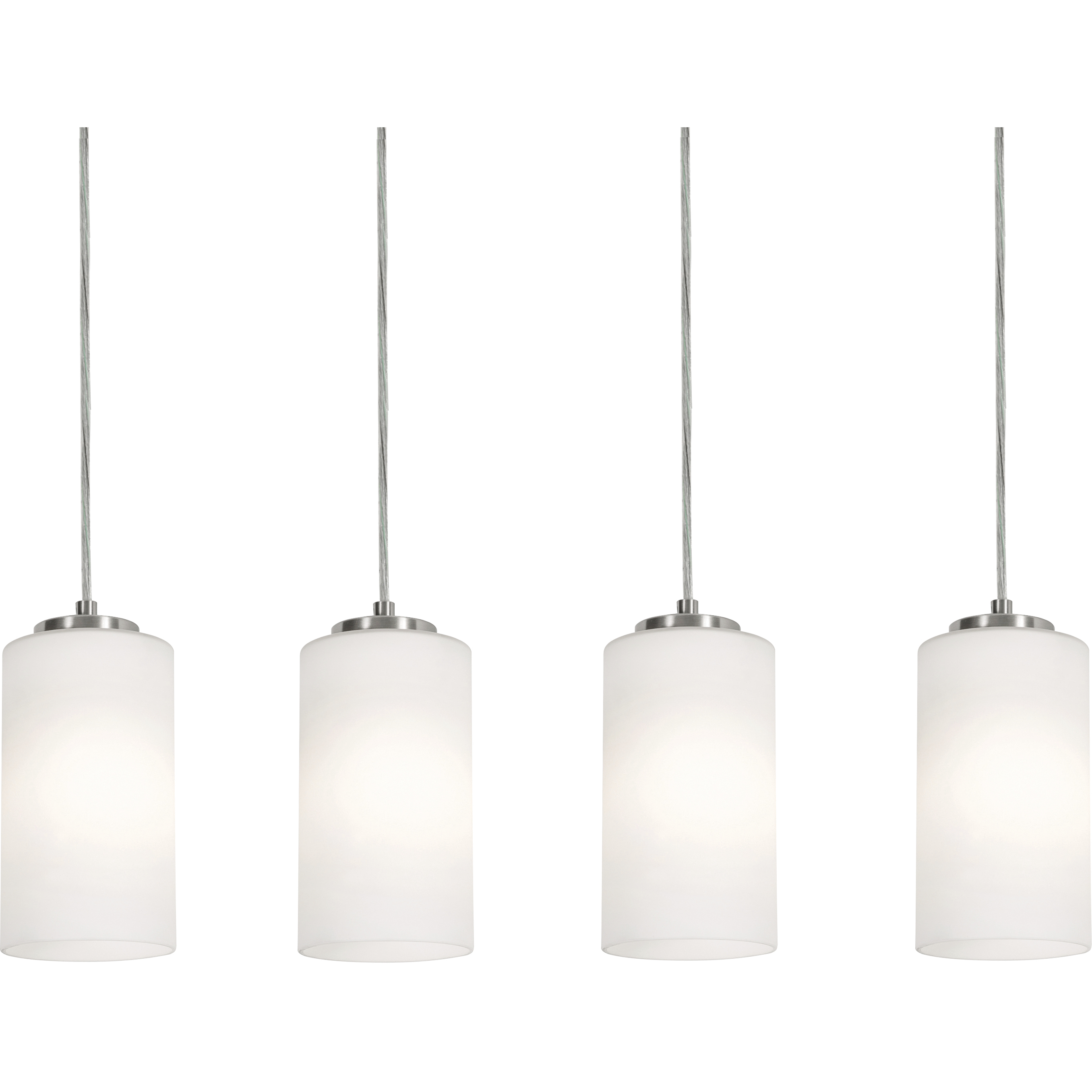 Leo 4 Light 5 inch Satin Nickel Linear Pendant Ceiling Light